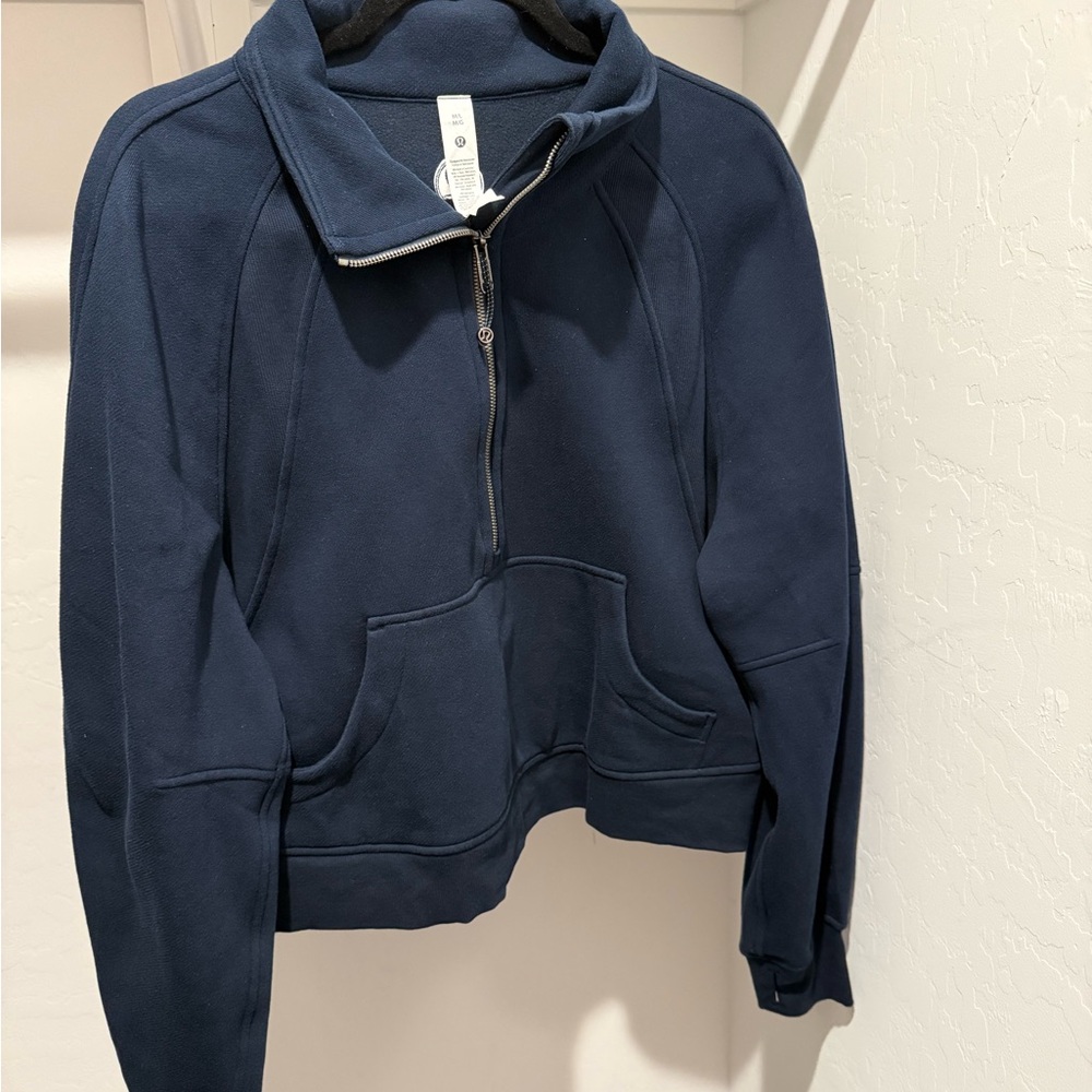 Lululemon Athletica Scuba TRUE NAVY Half-Zip funnel neck